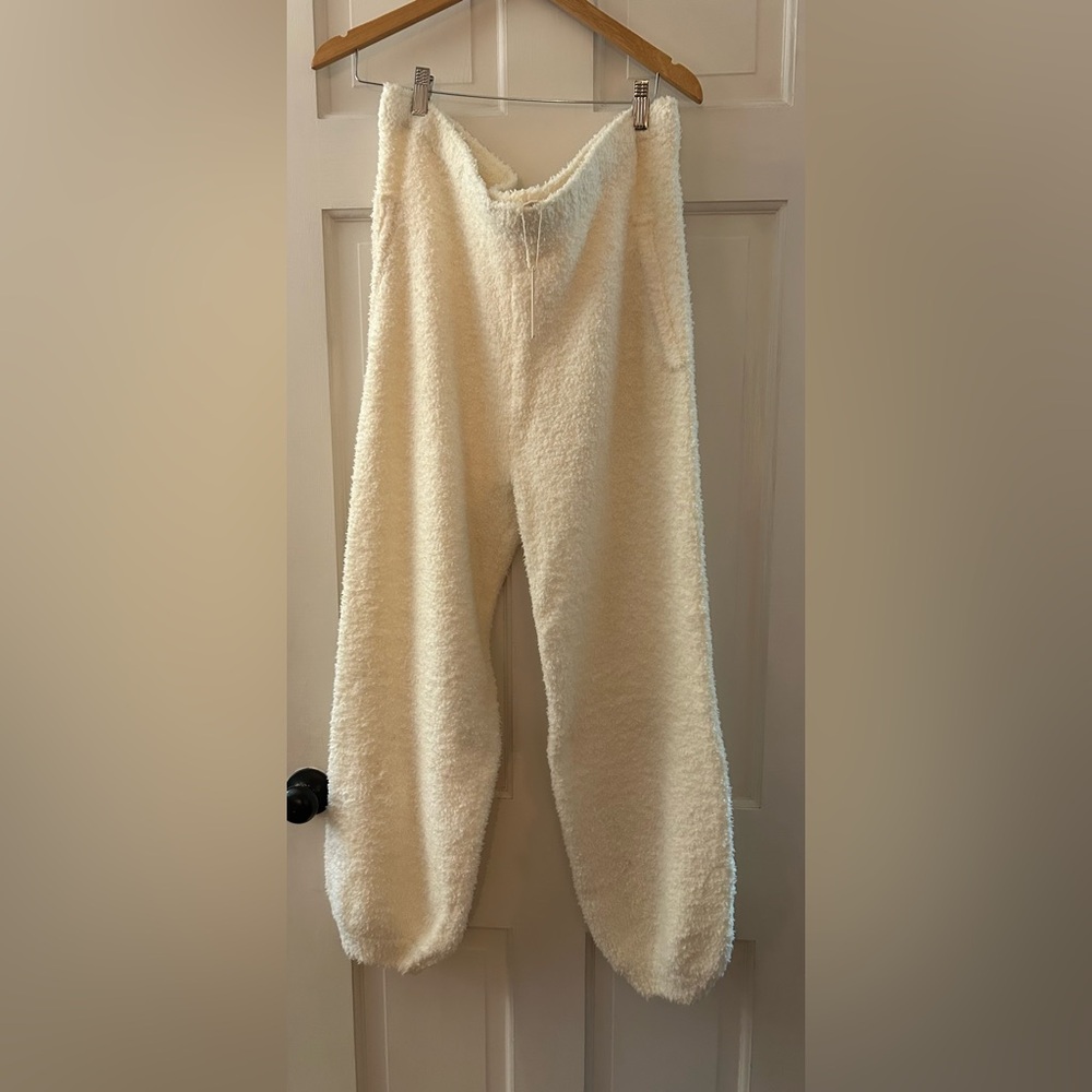 SKIMS Kim Kardashian Cozy Knit Boucle Bone Cream Jogger Pants 2X 3X New NWT
